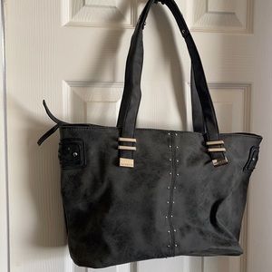 Charcoal gray Rosetti hand bag